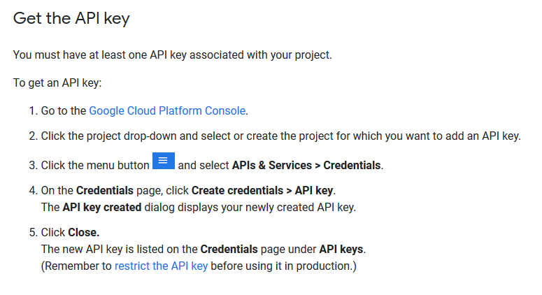 Captura de ecrã da ajuda do Google