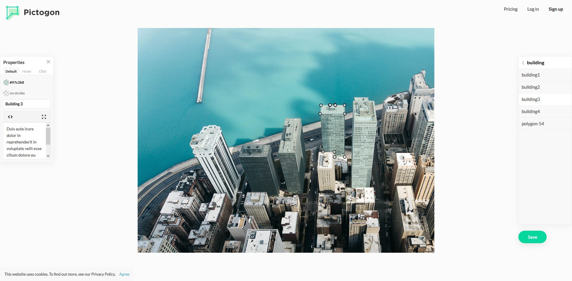 Uma captura de ecrã do Pictogon